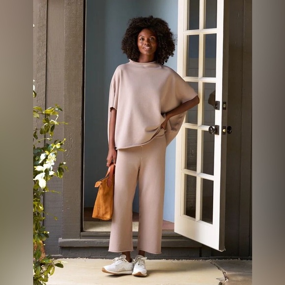 Frank & Eileen Pants - Frank & Eileen Catherine Triple Fleece Pants Sz S Biscotti